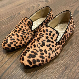Birdies Starling Haircalf Cheetah Slip On Flat Loafers